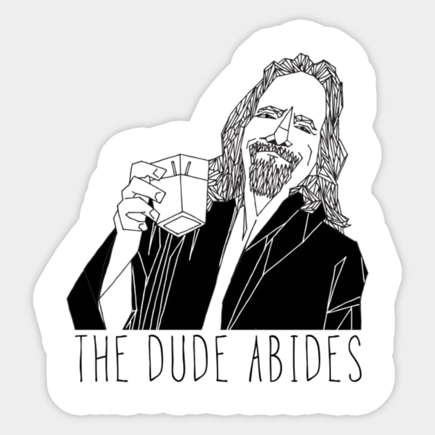 The Dude Abides Sticker by illustrationetc